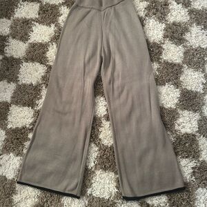 & Other Stories Taupe Wide-Leg Pants